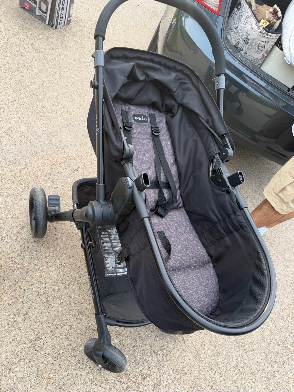 evenflo Kids Stroller Seat Liner in Gray and Black